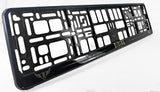 2x CUSTOM TEXT PHOTO LOGO DESIGN BLACK Car Number Plate Surround Holder FOR ANY CAR