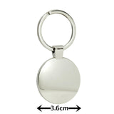 UNICORN E1 PONY HORSE STAINLESS STEEL LARGE 36MM ROUND SILVER PHOTO KEYRING