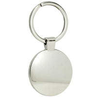 UNICORN E1 PONY HORSE STAINLESS STEEL LARGE 36MM ROUND SILVER PHOTO KEYRING