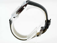 NEW UNICORN PONY BLACK LEATHER FILM MOVIE FAIRY TALE GIRL TV STEEL WATCH UK E1