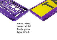 PURPLE CHROME Car Number Plate Surround Holder FOR ANY CAR, TRUCK VAN TRAILER