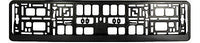 2X PURE BLACK Car Number Plate Surround Holder FOR ANY CAR VAN TRAILER TUNING
