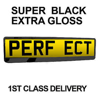 PAIR 2X SUPER BLACK PREMIUM CAR Number Plate Surround Holder for ANY CAR TUNING
