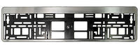 STAINLESS STEEL EFFECT FRONT Car Number Plate Surround Holder FOR ANY CAR VAN
