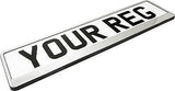 2x CHROME FRONT Car Number Plate Surround Holder FOR ANY CAR TRUCK VAN TRAILER