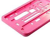 BARBIE PINK MATT Car Number Plate Surround Holder FOR ANY CAR, TRUCK VAN TRAILER