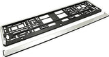 2x CHROME FRONT Car Number Plate Surround Holder FOR ANY CAR TRUCK VAN TRAILER