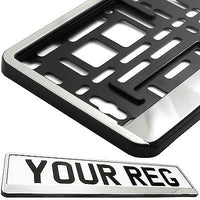 CHROME FRONT Car Number Plate Surround Holder FOR ANY CAR TRUCK VAN TRAILER CAR