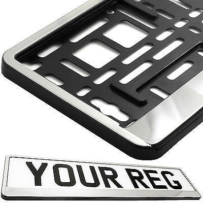 CHROME FRONT Car Number Plate Surround Holder FOR ANY CAR TRUCK VAN TRAILER CAR