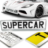 CAR NUMBER PLATE HOLDER SURROUND FRAME BEST SUPER CHROME SUPERCHROME TUNNING