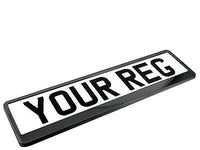 SUPER BLACK Car Number Plate Surround Holder FOR ANY CAR TRUCK VAN TRAILER CAR