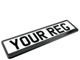 SUPER BLACK Car Number Plate Surround Holder FOR ANY CAR TRUCK VAN TRAILER CAR