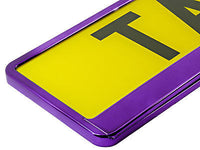 PURPLE CHROME Car Number Plate Surround Holder FOR ANY CAR, TRUCK VAN TRAILER