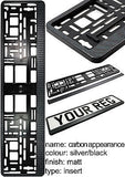 CARBON APPEARANCE Car Number Plate Surround Holder FOR ANY CAR TRUCK VAN TRAILER