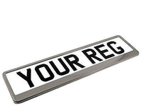 GRAPHITE GREY CHROME Car Number Plate Surround Holder FOR ANY CAR VAN TRAILER