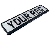 PURE BLACK Car Number Plate Surround Holder FOR ANY CAR TRUCK VAN TRAILER TUNING