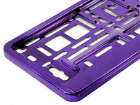 PURPLE CHROME Car Number Plate Surround Holder FOR ANY CAR, TRUCK VAN TRAILER