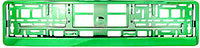 CHROME GREEN Car Number Plate Surround Holder FOR ANY CAR TRUCK VAN TRAILER