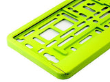 NEON YELLOW HIGHLIGHTER Car Number Plate Surround Holder FOR ANY CAR VAN TRAILER