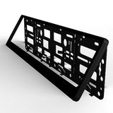 2x Black Hinged Car Number Plate Surround Holder FOR ANY CAR TRUCK VAN TRAILER