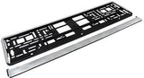 STAINLESS STEEL EFFECT FRONT Car Number Plate Surround Holder FOR ANY CAR VAN