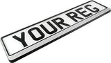SILVER HINGED Car Number Plate Surround Holder FOR ANY CAR, TRUCK VAN TRAILER