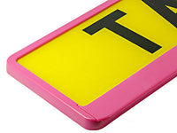 BARBIE PINK MATT Car Number Plate Surround Holder FOR ANY CAR, TRUCK VAN TRAILER