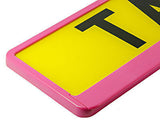BARBIE PINK MATT Car Number Plate Surround Holder FOR ANY CAR, TRUCK VAN TRAILER