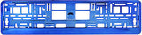 SUPER CHROME BLUE Car Number Plate Surround Holder FOR ANY CAR TRUCK VAN TRAILER