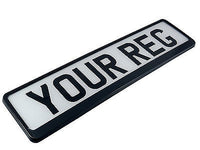 2X PURE BLACK Car Number Plate Surround Holder FOR ANY CAR VAN TRAILER TUNING