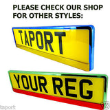 2 x SUPER CHROME EFFECT NUMBER PLATE HOLDER SURROUND FOR ANY CAR