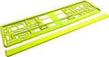NEON YELLOW HIGHLIGHTER Car Number Plate Surround Holder FOR ANY CAR VAN TRAILER