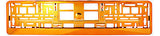SUPER CHROME ORANGE Car Number Plate Surround Holder FOR ANY CAR VAN TRAILER