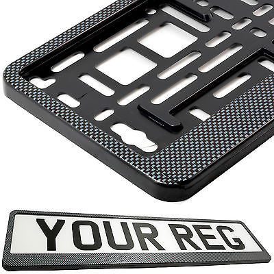 CARBON APPEARANCE Car Number Plate Surround Holder FOR ANY CAR TRUCK VAN TRAILER