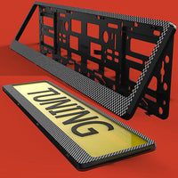 CARBON FIBER CAR TUNING LICENSE NUMBER PLATE HOLDER SURROUND FRAME ANY CAR