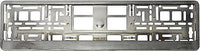 GRAPHITE GREY CHROME Car Number Plate Surround Holder FOR ANY CAR VAN TRAILER