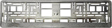 GRAPHITE GREY CHROME Car Number Plate Surround Holder FOR ANY CAR VAN TRAILER