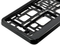 PURE BLACK Car Number Plate Surround Holder FOR ANY CAR TRUCK VAN TRAILER TUNING