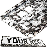 SKULLS TUNING Car Number Plate Surround Holder FOR ANY CAR, TRUCK VAN TRAILER