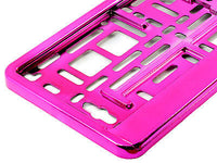 SUPER CHROME PINK GLOSS Car Number Plate Surround Holder FOR ANY CAR VAN TRAILER