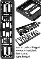 CARBON FIBER CAR TUNING LICENSE NUMBER PLATE HOLDER SURROUND FRAME ANY CAR