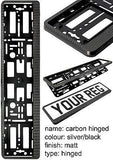 CARBON FIBER CAR TUNING LICENSE NUMBER PLATE HOLDER SURROUND FRAME ANY CAR