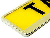SUPER CHROME LIGHT GOLD Car Number Plate Surround Holder FOR ANY CAR VAN TRAILER