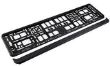 2X PURE BLACK Car Number Plate Surround Holder FOR ANY CAR VAN TRAILER TUNING