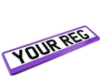 PURPLE CHROME Car Number Plate Surround Holder FOR ANY CAR, TRUCK VAN TRAILER