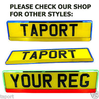2 x SUPER CHROME EFFECT NUMBER PLATE HOLDER SURROUND FOR ANY CAR