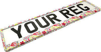 FLOWERS TUNING Car Number Plate Surround Holder FOR ANY CAR, TRUCK VAN TRAILER