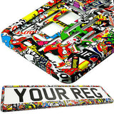 STICKERS TUNING Car Number Plate Surround Holder FOR ANY CAR, TRUCK VAN TRAILER