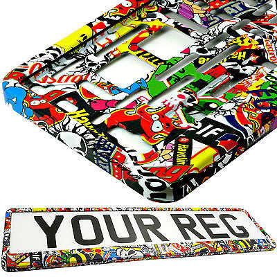 STICKERS TUNING Car Number Plate Surround Holder FOR ANY CAR, TRUCK VAN TRAILER