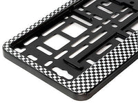 CARBON RALLY Car Number Plate Surround Holder FOR ANY CAR TRUCK VAN TRAILER